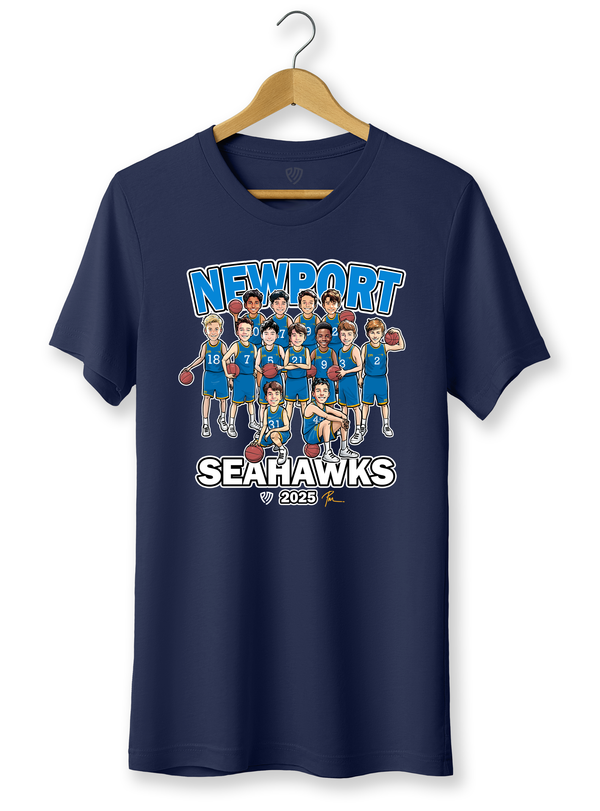 Youth Basketball Cartoon Team T-Shirts