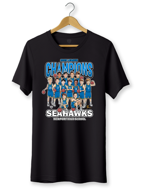 Youth Basketball Cartoon Team T-Shirts