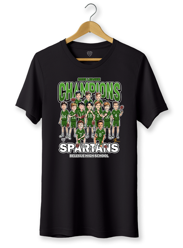 Flag Football Cartoon Team T-Shirts