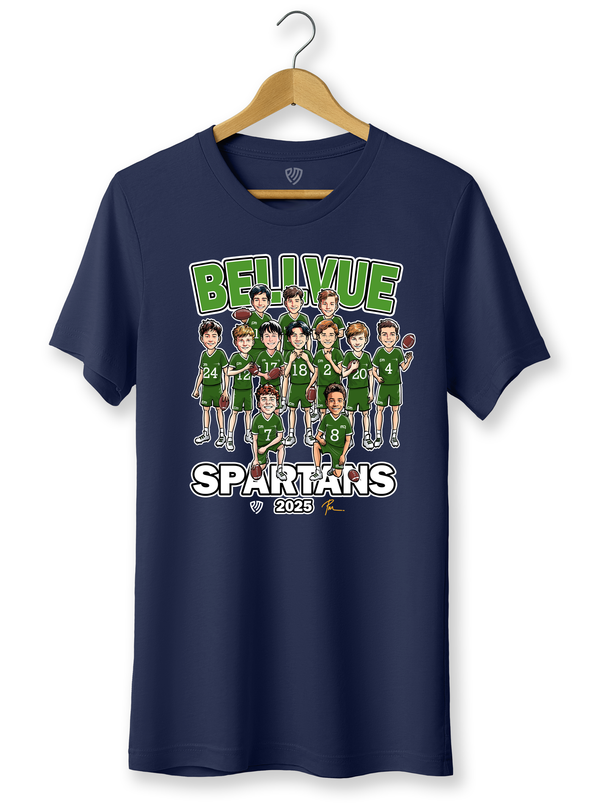 Flag Football Cartoon Team T-Shirts