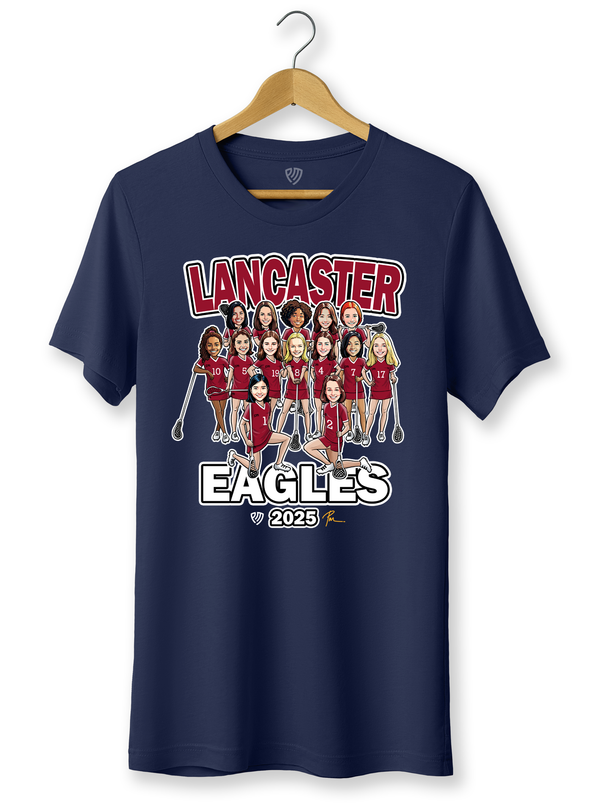Women's Lacrosse Cartoon Team T-Shirts