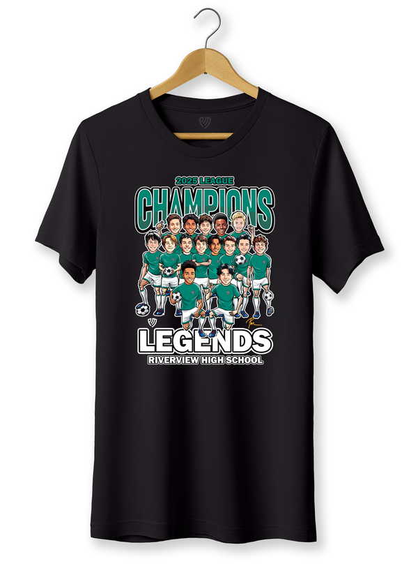 Men's Soccer Cartoon Team T-Shirts