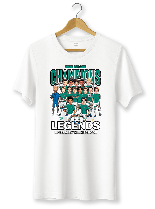 Men's Soccer Cartoon Team T-Shirts