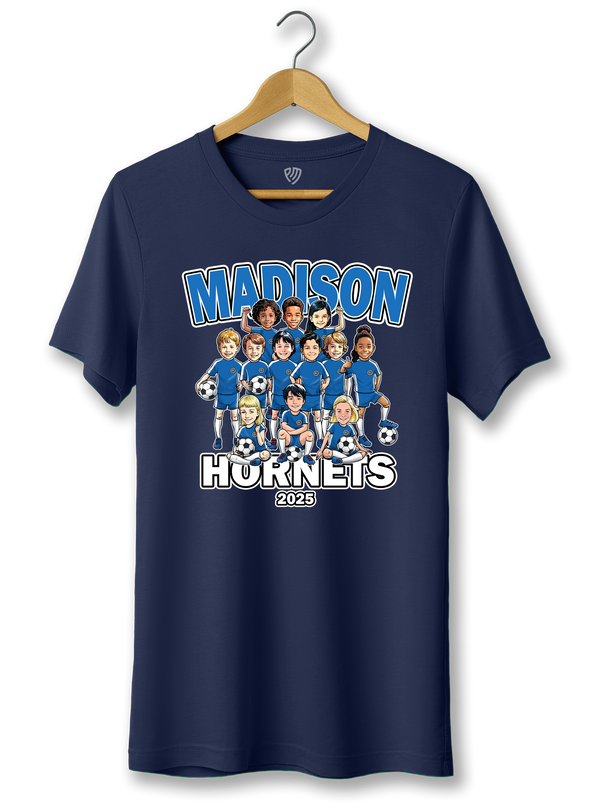 Youth Soccer Cartoon Team T-Shirts