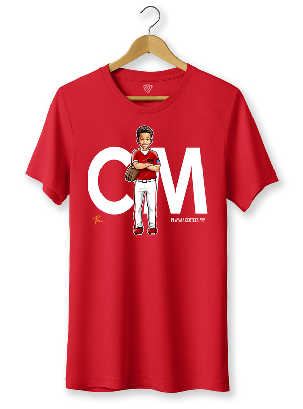 Men's Baseball Fan T-Shirt with Player Initials