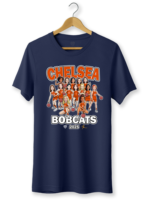 Women's Basketball Cartoon Team T-Shirts