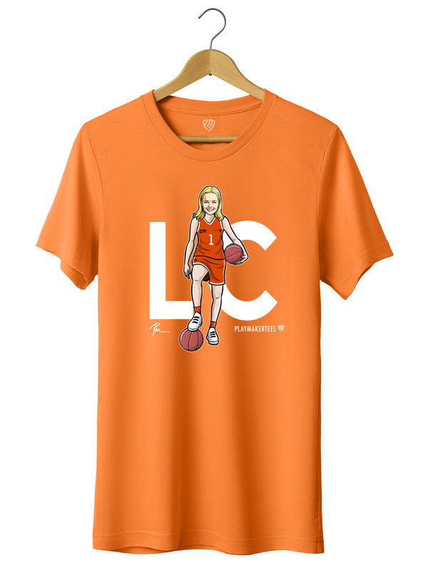 Women's Basketball Fan T-Shirt with Player Initials