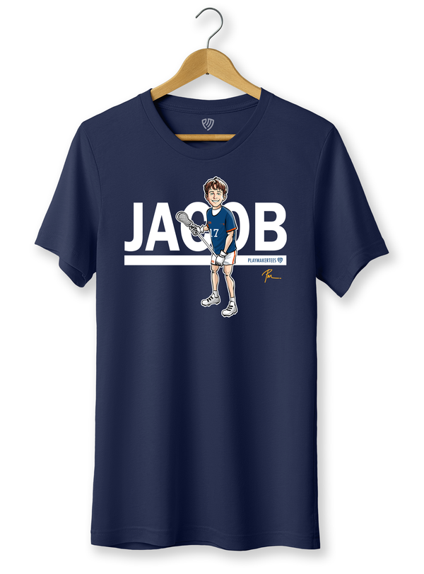 Men's Lacrosse Fan T-Shirt with Player Name