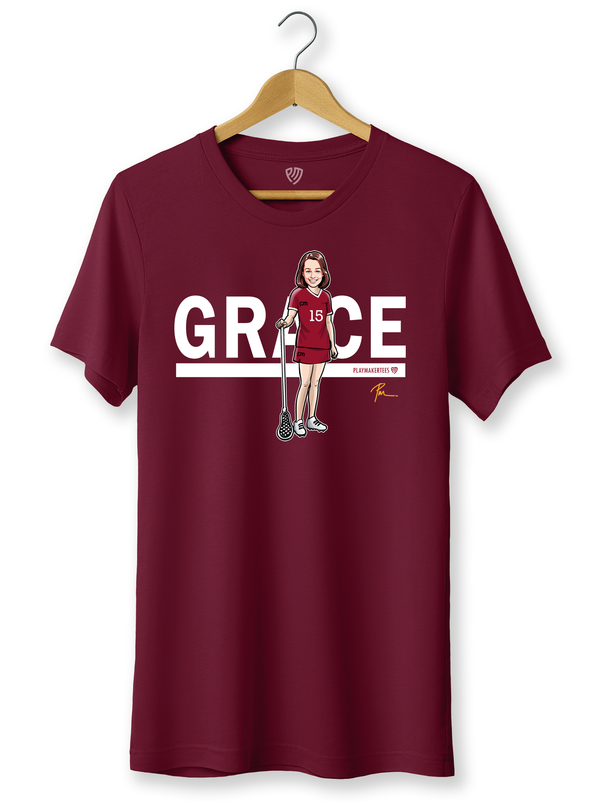 Women's Lacrosse Fan T-Shirt with Player Name