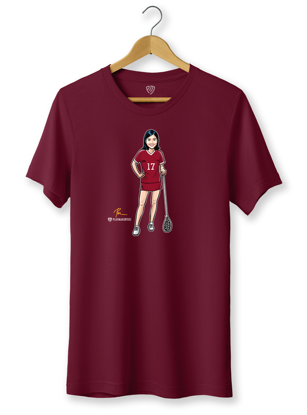 Women's Lacrosse Fan T-Shirt with Solo Image